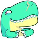 Стикер Тиранозавр Дино #28 ВКонтакте