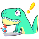 Стикер Тиранозавр Дино #44 ВКонтакте