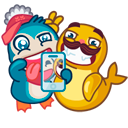 Стикер Лу и Теодор #1 ВКонтакте