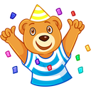 Стикер Медвежонок Барни #1 ВКонтакте