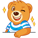 Стикер Медвежонок Барни #13 ВКонтакте