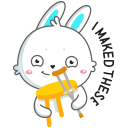 Стикер Кролик Олег #23 ВКонтакте