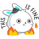 Стикер Кролик Олег #53 ВКонтакте