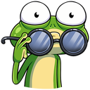 Стикер Лягуш и Квакуша #19 ВКонтакте