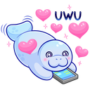 Стикер Ламантин #12 ВКонтакте