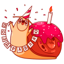 Стикер Улитка Генри #14 ВКонтакте