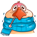 Стикер Гусь Федька #12 ВКонтакте