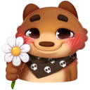 Стикер Мишка Мотя #6 ВКонтакте