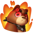 Стикер Мишка Мотя #33 ВКонтакте