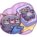 Стикер Чертёнок Лютик #20 ВКонтакте