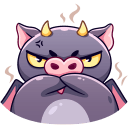 Стикер Чертёнок Лютик #23 ВКонтакте