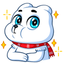 Стикер Миша Белый #10 ВКонтакте