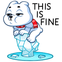 Стикер Миша Белый #16 ВКонтакте