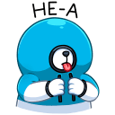 Стикер Миша Белый #18 ВКонтакте