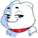 Стикер Миша Белый #24 ВКонтакте