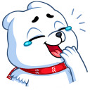 Стикер Миша Белый #25 ВКонтакте