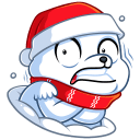 Стикер Миша Белый #30 ВКонтакте