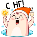 Стикер Белёк #48 ВКонтакте