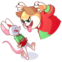 Стикер Кошки-мышки #11 ВКонтакте