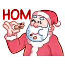 Стикер Мороз и Санта #5 ВКонтакте