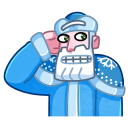 Стикер Мороз и Санта #12 ВКонтакте