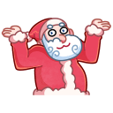 Стикер Мороз и Санта #14 ВКонтакте