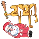 Стикер Мороз и Санта #35 ВКонтакте