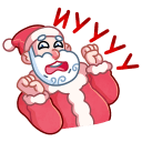 Стикер Мороз и Санта #48 ВКонтакте