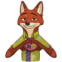 Стикер Ник Уайлд #13 ВКонтакте