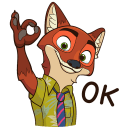 Стикер Ник Уайлд #25 ВКонтакте