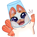 Стикер Миу-Мяу и Кусалочка #18 ВКонтакте