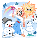 Стикер Маслёна #8 ВКонтакте