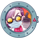 Стикер Мэри Вольт #16 ВКонтакте