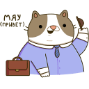 Стикер Офисный кот #1 ВКонтакте