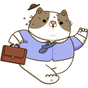 Стикер Офисный кот #7 ВКонтакте