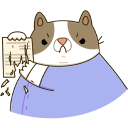 Стикер Офисный кот #12 ВКонтакте