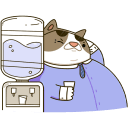 Стикер Офисный кот #17 ВКонтакте