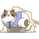 Стикер Офисный кот #20 ВКонтакте