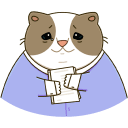 Стикер Офисный кот #25 ВКонтакте