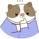 Стикер Офисный кот #26 ВКонтакте