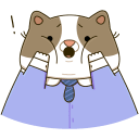 Стикер Офисный кот #28 ВКонтакте