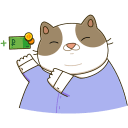 Стикер Офисный кот #31 ВКонтакте