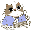 Стикер Офисный кот #33 ВКонтакте