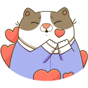 Стикер Офисный кот #34 ВКонтакте