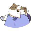 Стикер Офисный кот #36 ВКонтакте