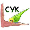 Стикер Попуги #40 ВКонтакте