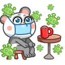 Стикер Панда Мия #5 ВКонтакте