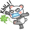 Стикер Панда Мия #6 ВКонтакте