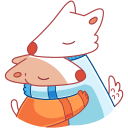 Стикер Белка и Стрелка #1 ВКонтакте