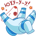 Стикер Белка и Стрелка #6 ВКонтакте